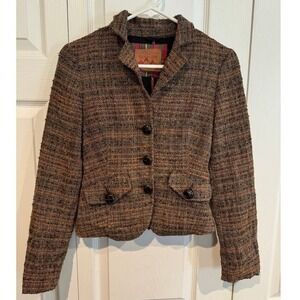 United Colors of Benetton Womens Tweed Old Money Blazer Herringbone Jacket